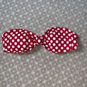 Delias Red Strapless Bikini Top